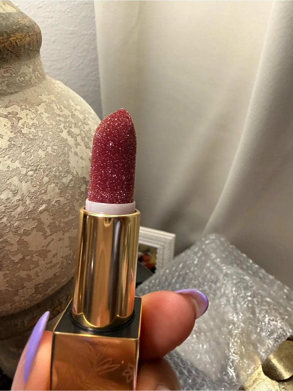 Chantecaille Lip Cristal Lipstick in Gold Case - Aventurine Shade